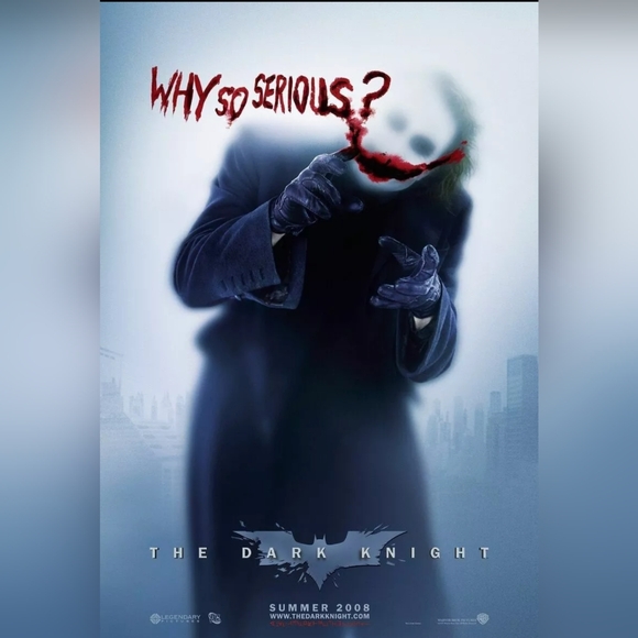 NWT Dark Knight Poster 2008 New In Plastic RP9347 Heath Ledger The Joker NITB - Picture 1 of 6